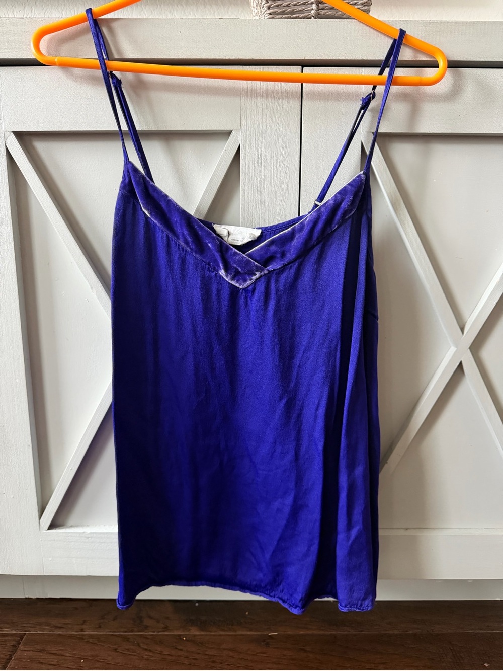 Floreat Anthropologie Purple Velvet Trim Camisole Medium